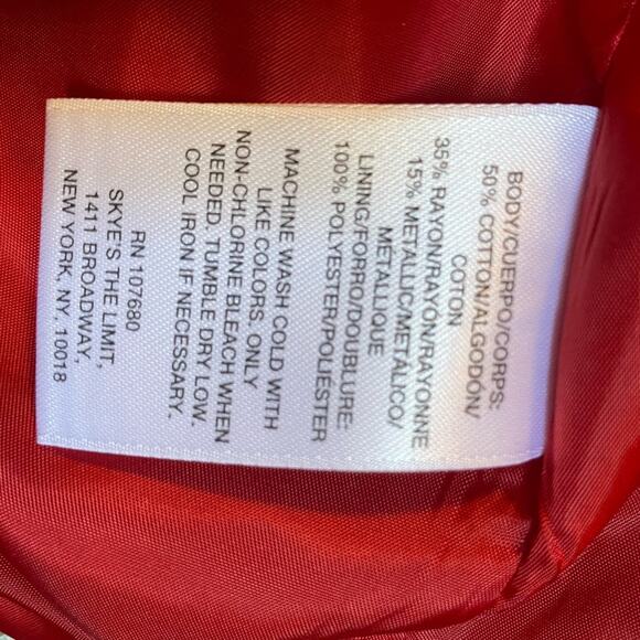 Skye's The Limit Silver Metallic Jacket Size Medium - Picture 6 of 8